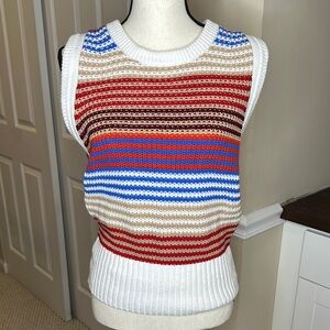 Colorful Striped Crew Neck Sweater